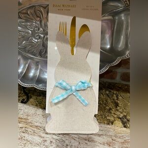 Isaac Mizrahi Rabbit shaped utensil holders place settings set of (4) Brand new